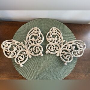 Vintage 1978 Burwood Butterflies 🦋Wall Hanging Set Of 2 Filigree Beautiful 🦋 EUC